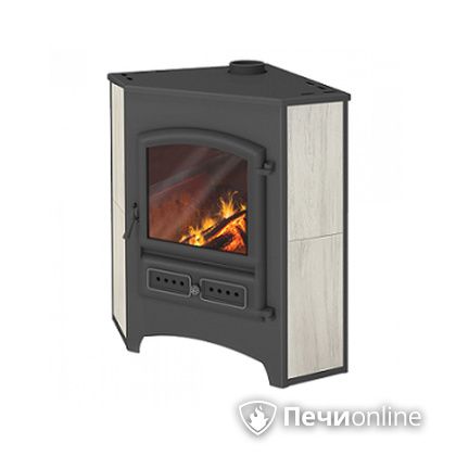 Печь-камин Этна (БКД) угловой беж. 9 кВт (150 кв.м) в Ульяновске