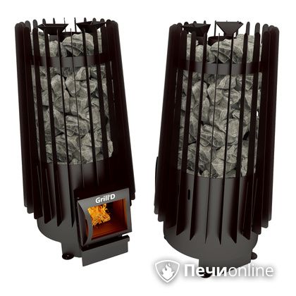 Дровяная печь-каменка GrillD Cometa Vega 180 short black в Ульяновске