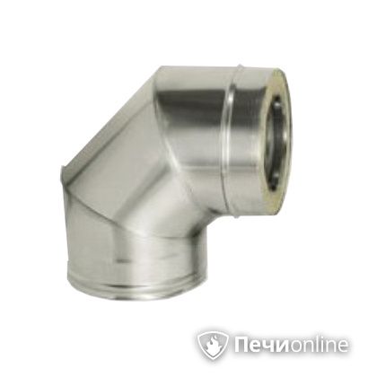 Дымоход Дымок Колено 90° с изоляцией 0,8 мм. OТFR90  120/200 в Ульяновске