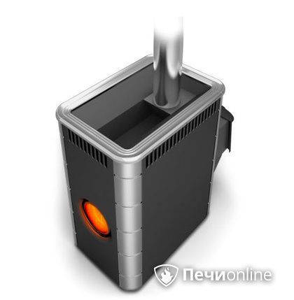 Дровяная банная печь TMF Аврора Inox ДА Иллюминатор антрацит НВ  в Ульяновске
