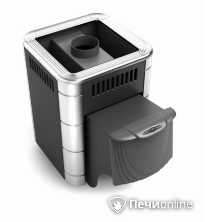 Дровяная банная печь TMF Оса Inox антрацит нержавеющие вставки в Ульяновске