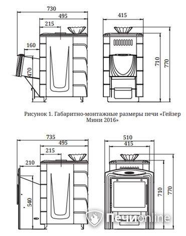Дровяная банная печь TMF Гейзер Мини 2016 Inox ДА ЗК ТО терракота в Ульяновске