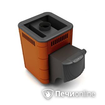 Дровяная банная печь TMF Оса Carbon терракота дверь антрацит в Ульяновске
