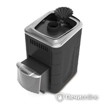 Дровяная банная печь TMF Гейзер Мини 2016 Carbon закрытая каменка нержавеющая дверь антрацит в Ульяновске