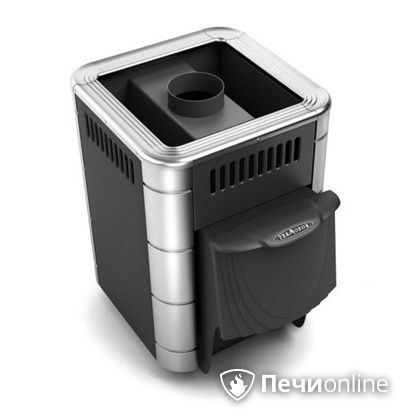 Дровяная банная печь TMF Оса Inox дверь антрацит короткий канал антрацит в Ульяновске